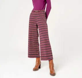 564RIDA515 Wide Leg Jacquard Pant