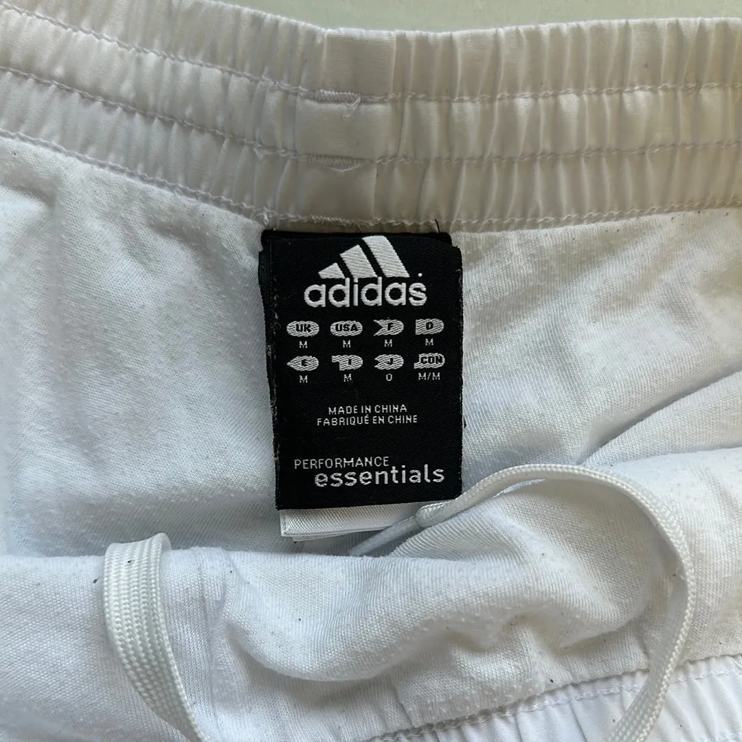 adidas white baggy tracksuit bottoms