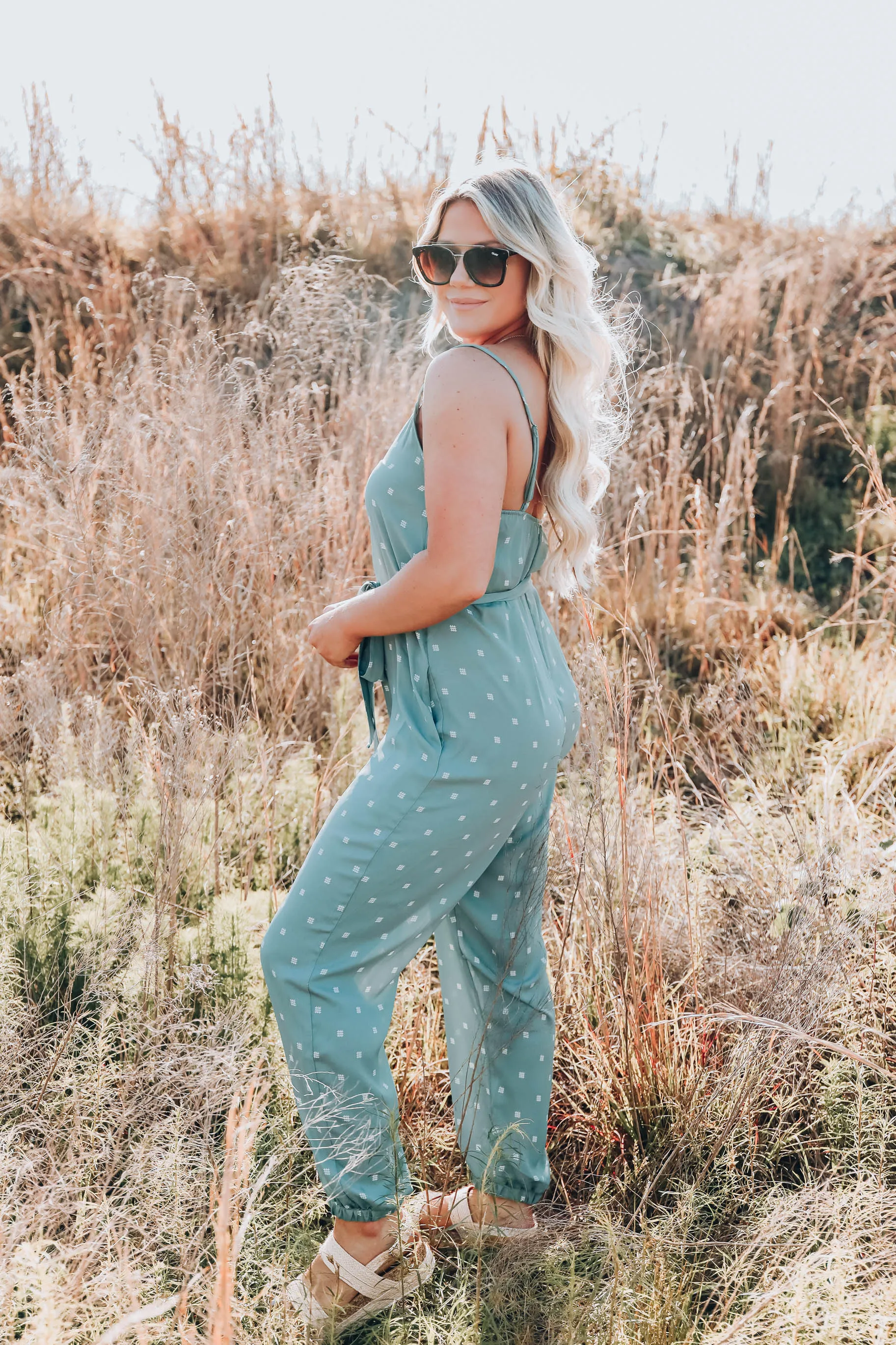 Beaumont Sleeveless Jumpsuit - Sage