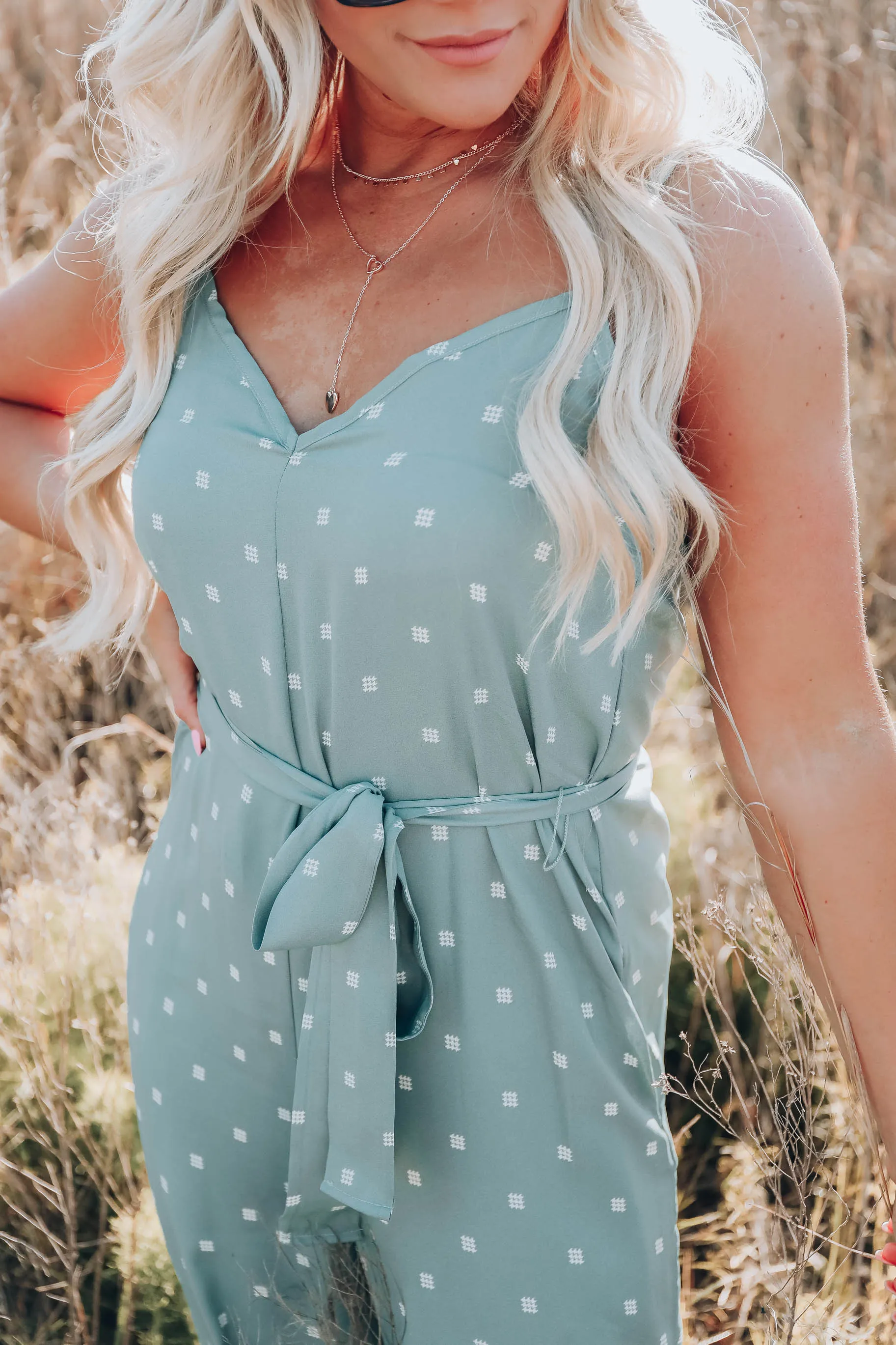 Beaumont Sleeveless Jumpsuit - Sage