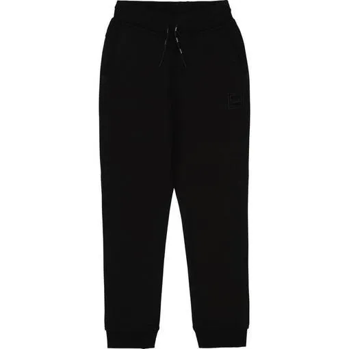 Boys Black Logo Jogging Bottoms