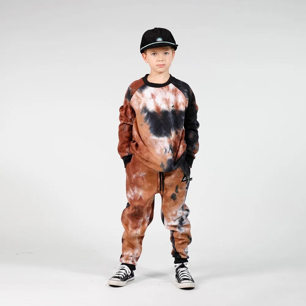 BOYS CRUISER TRACK PANT - Brown Tie Dye