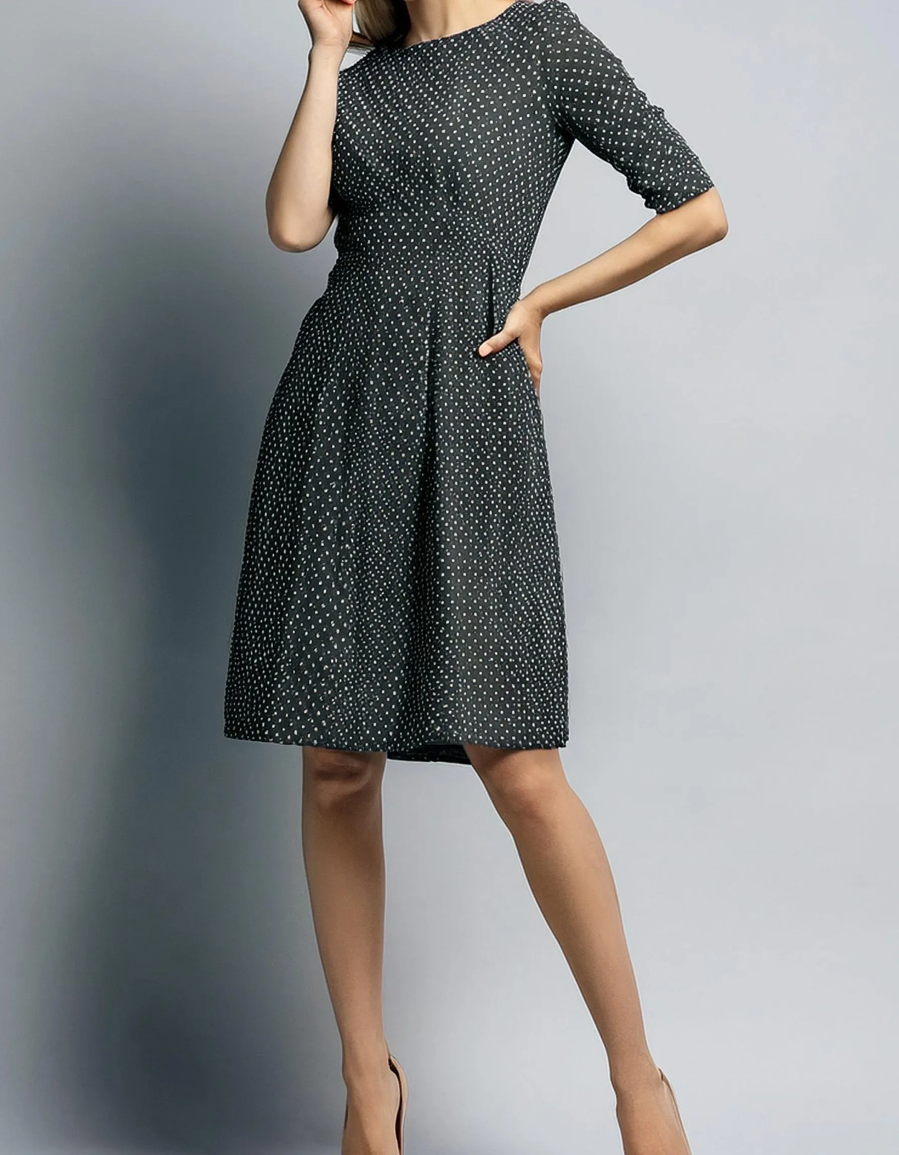 Charcoal A-Line Shift Dresses