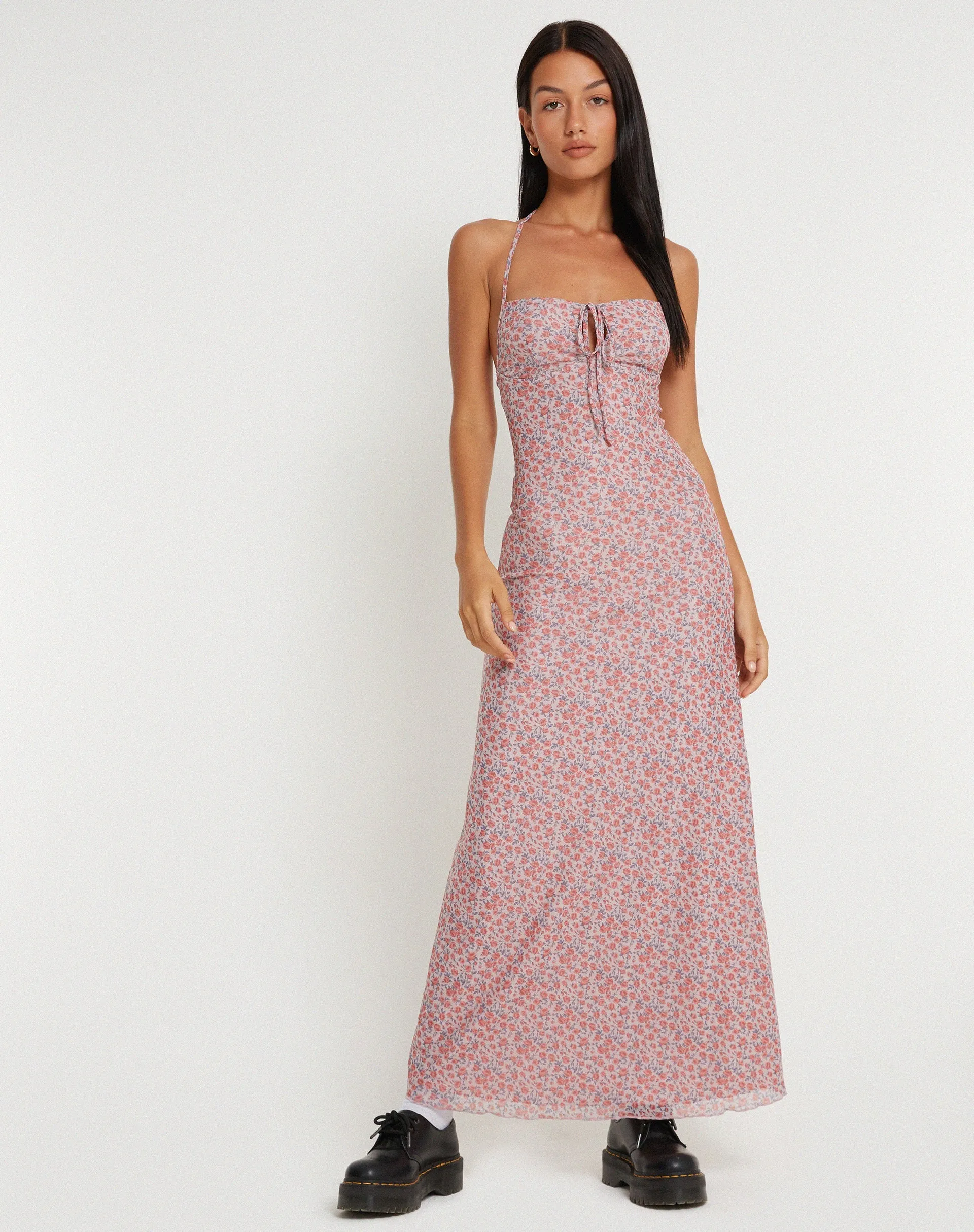 Clovita Maxi Dress in Spring Rose Dusty Pink