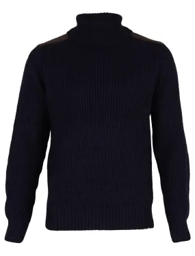 Dissident Hatton Polo Neck Sweater in navy