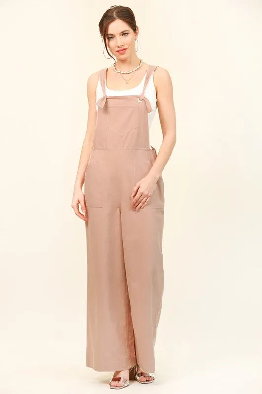 Dusty Rose Knot Detail and Wide Leg Jumpsuits