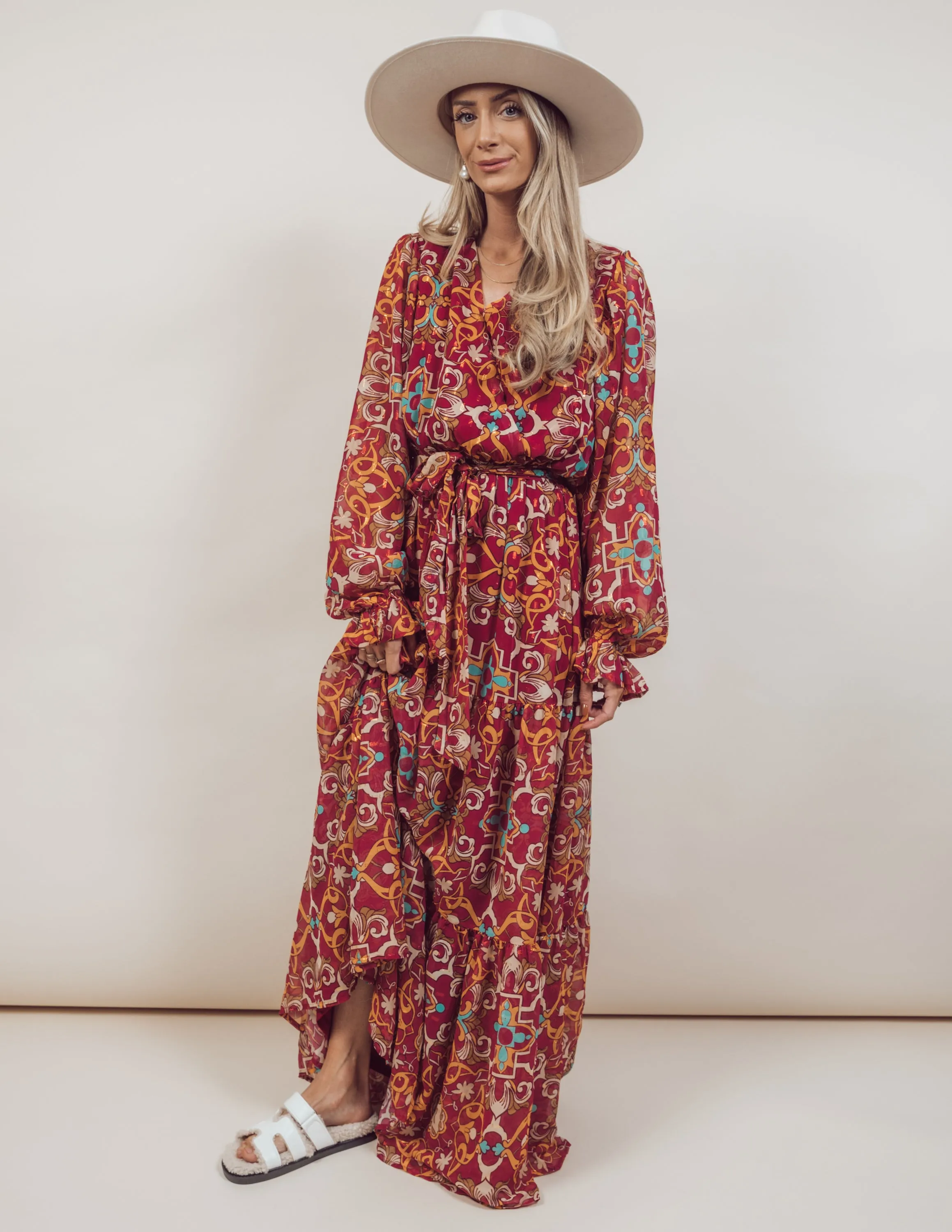 Evelyn Printed Maxi Dress