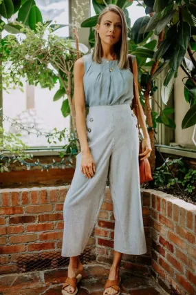 Georgia Wide Leg Striped Bottoms