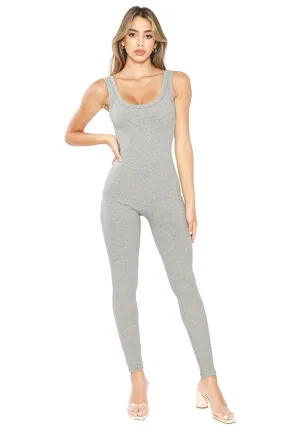 Grey Sleeveless Jumpsuits