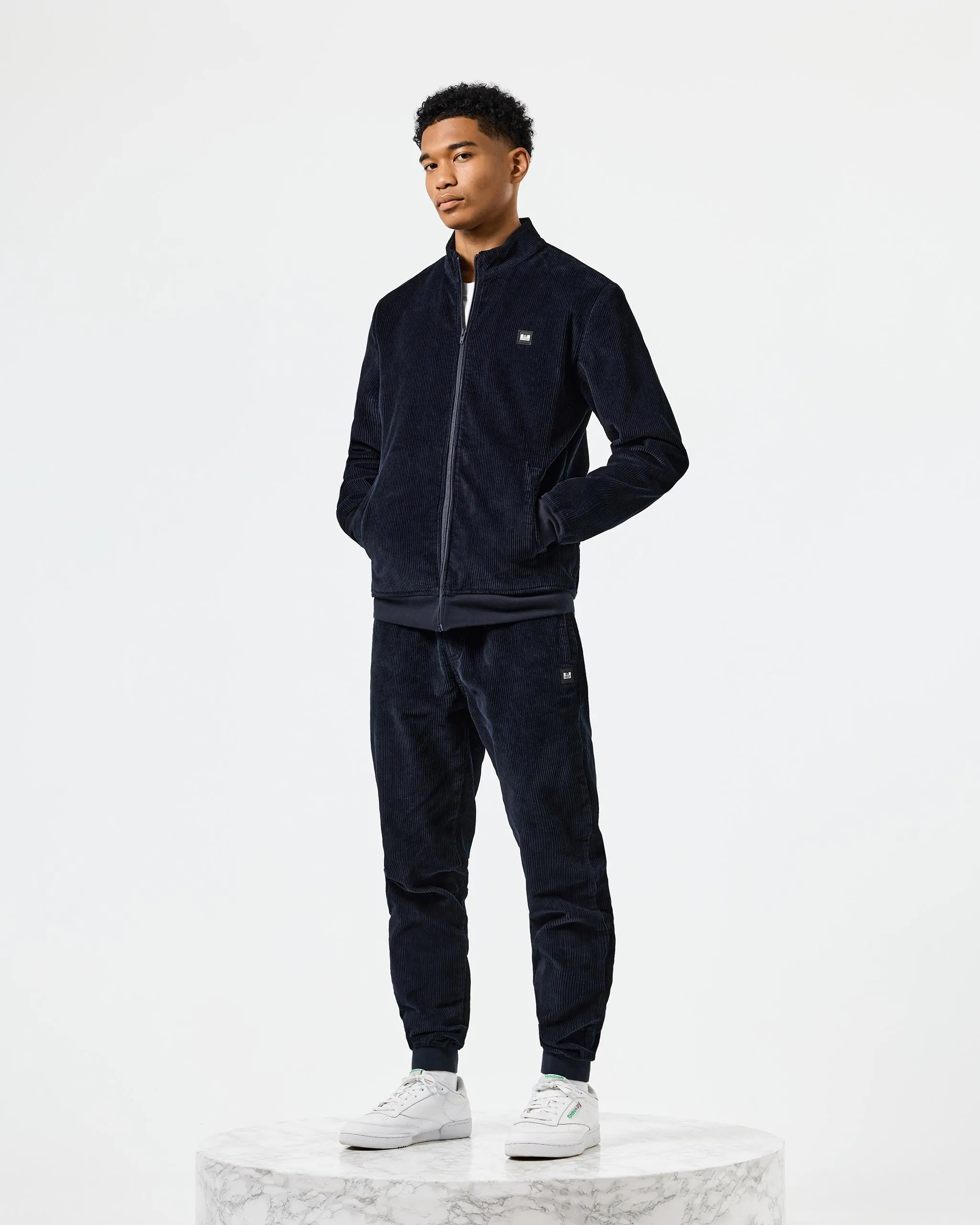 Hemsley Cord Track Bottoms Navy