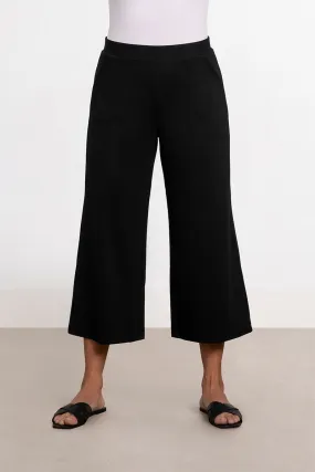 Lux Nu Wide Leg Crop | Black