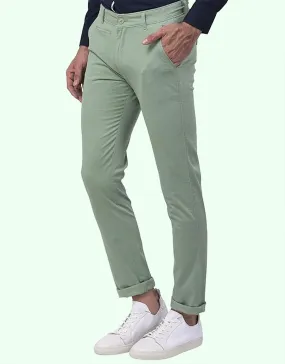 M-17 Men's Slim Straight Chino Pant - SEA GREEN