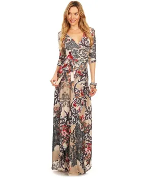 Maxi Dress with Sleeves Bombshell Red One