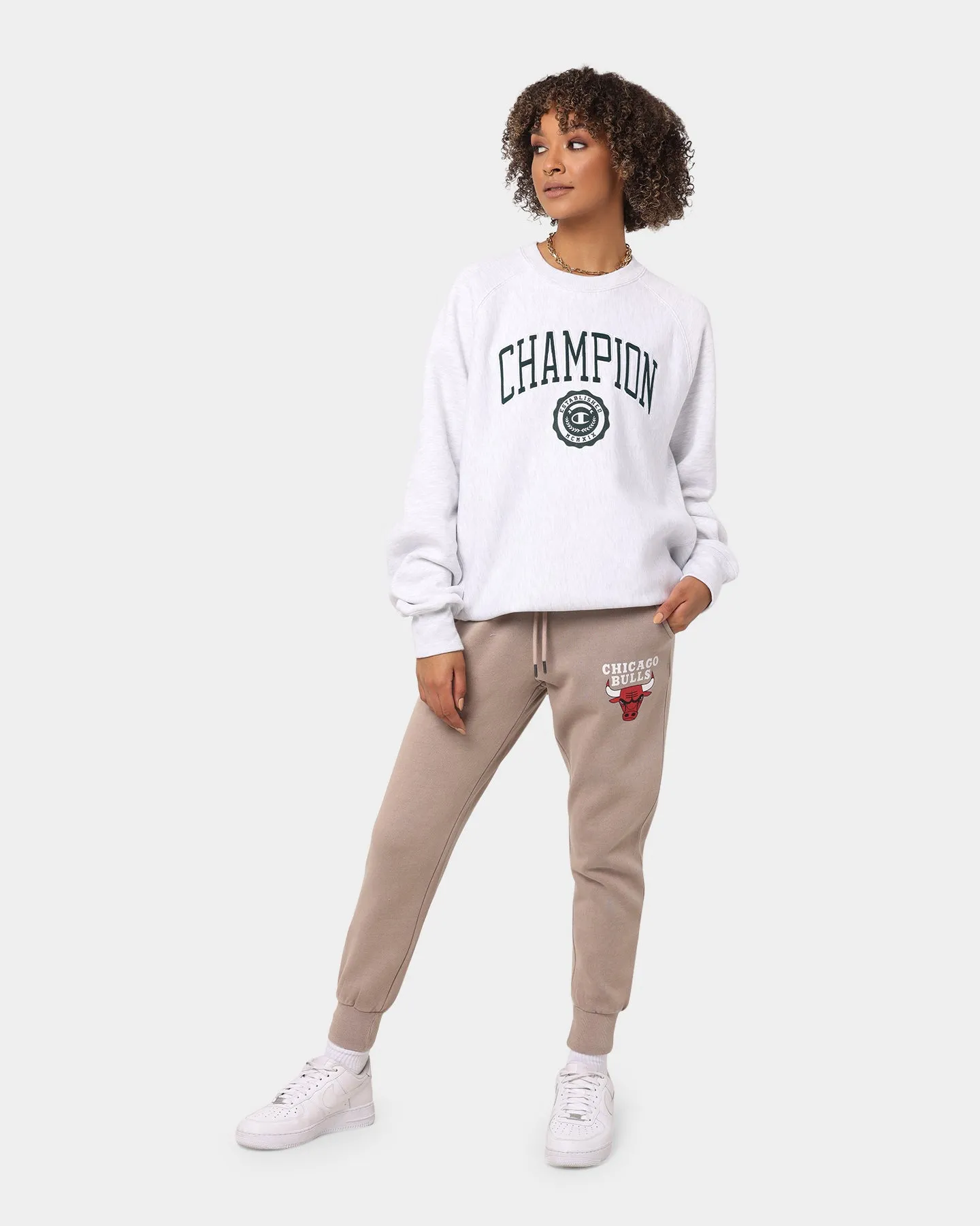 Mitchell & Ness Women's Chicago Bulls Vintage Track Pant Mushroom