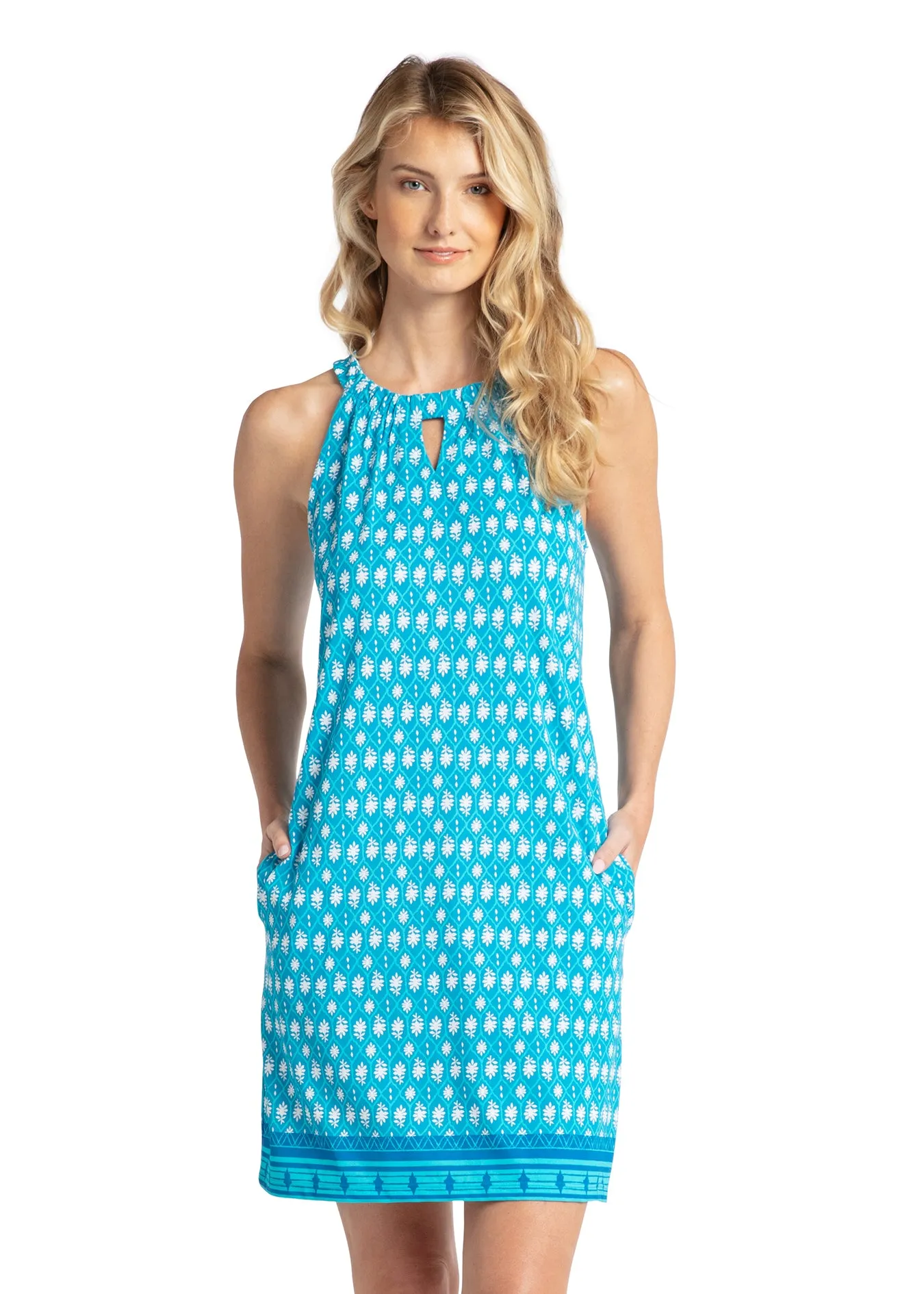 Palm Valley Sleeveless Shift Dress