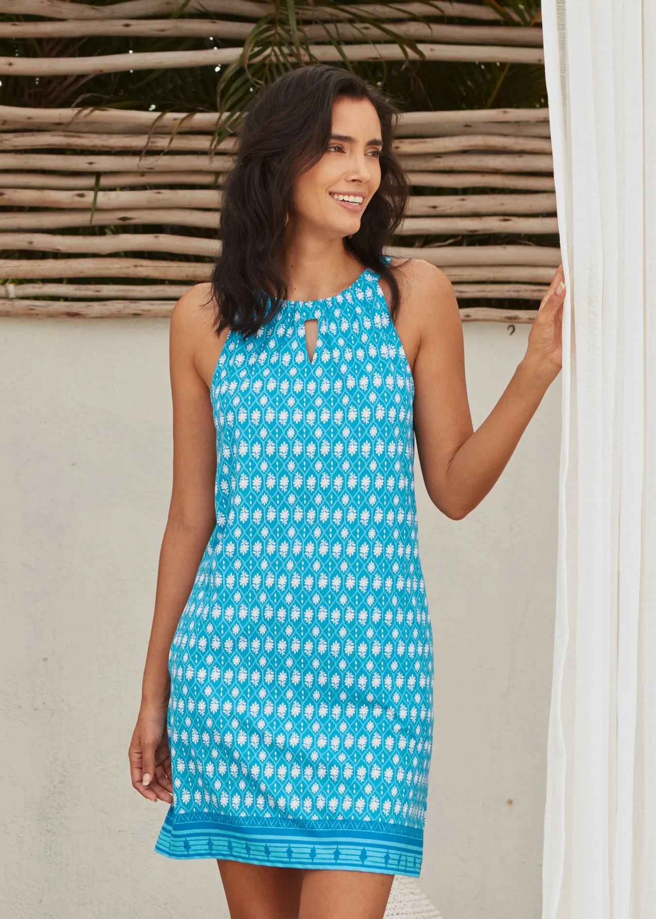 Palm Valley Sleeveless Shift Dress