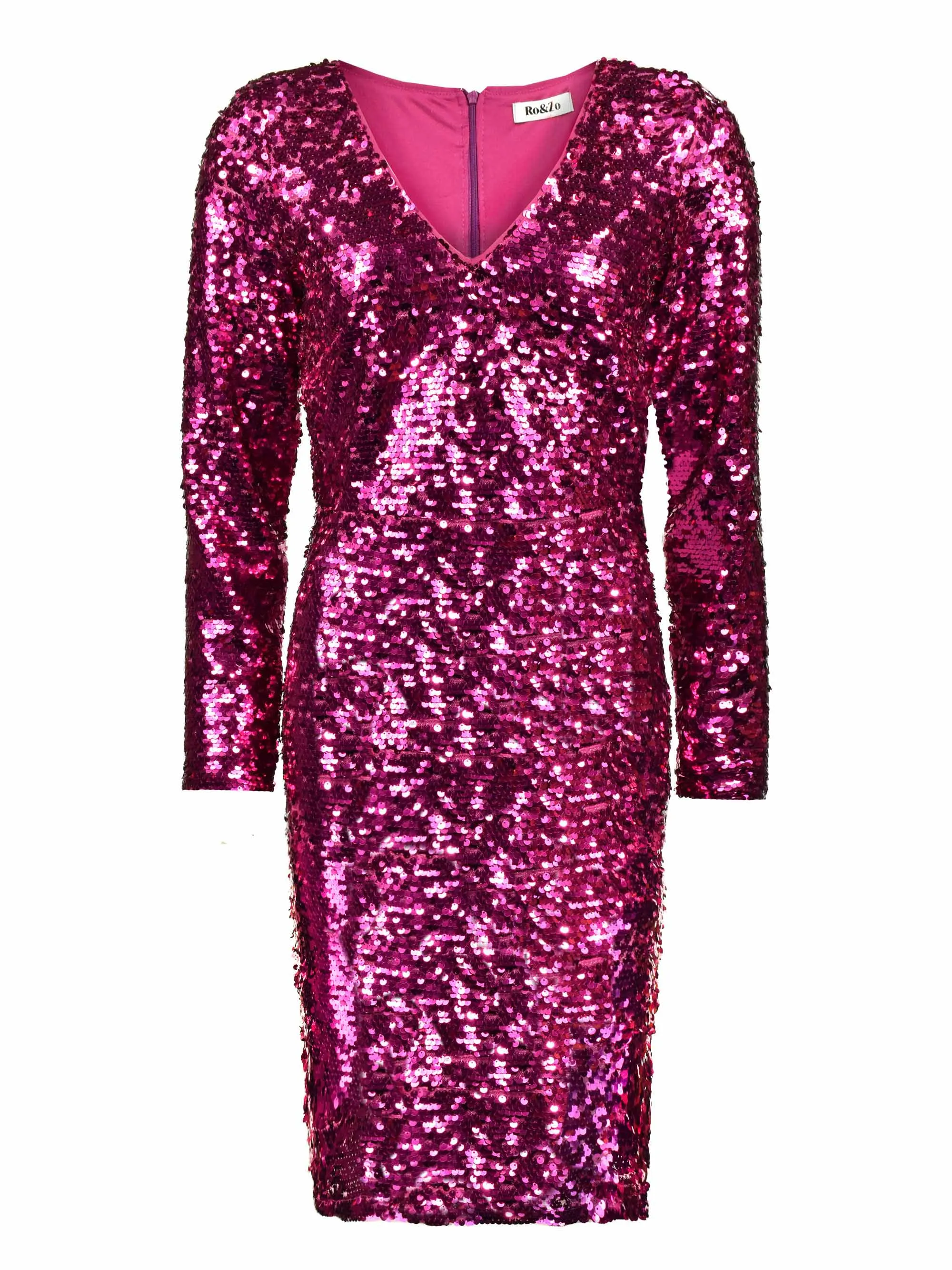 Pink Sequin Shift Dress