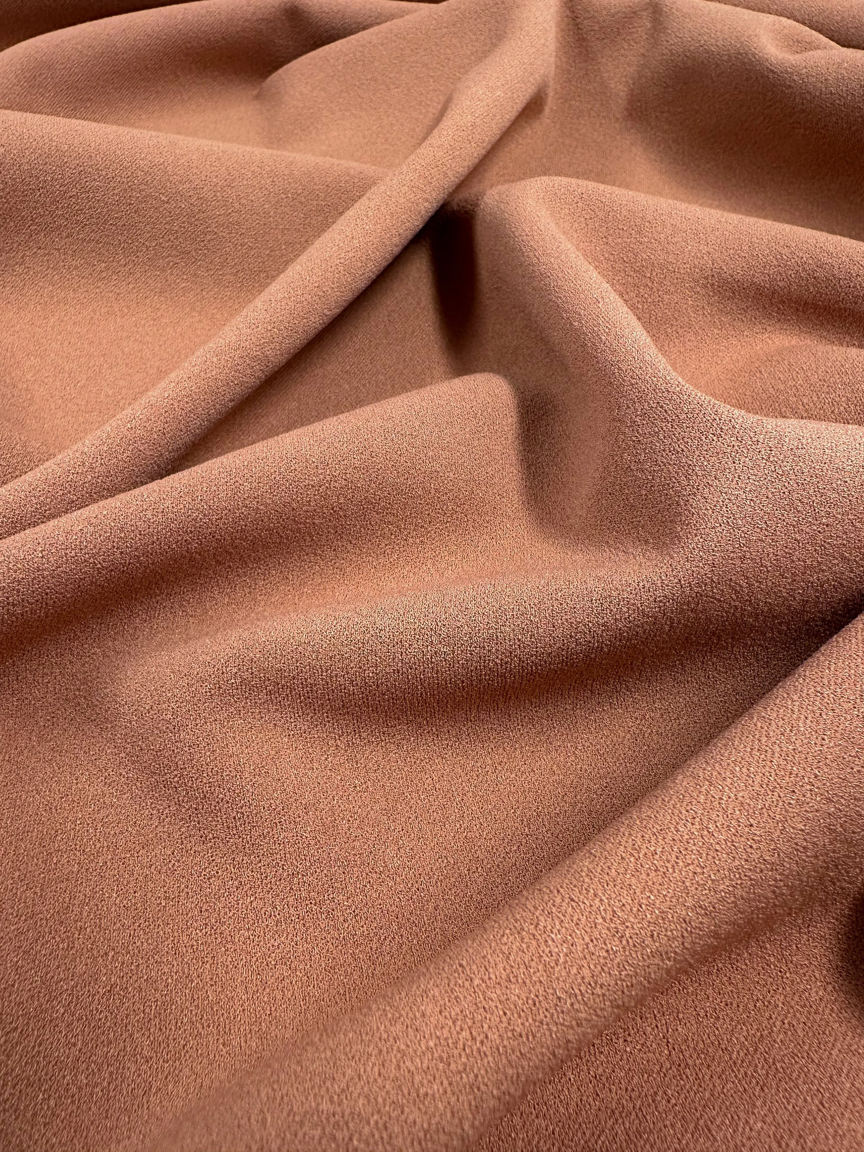 Plain Scuba Crepe - Amber brown - 150cm