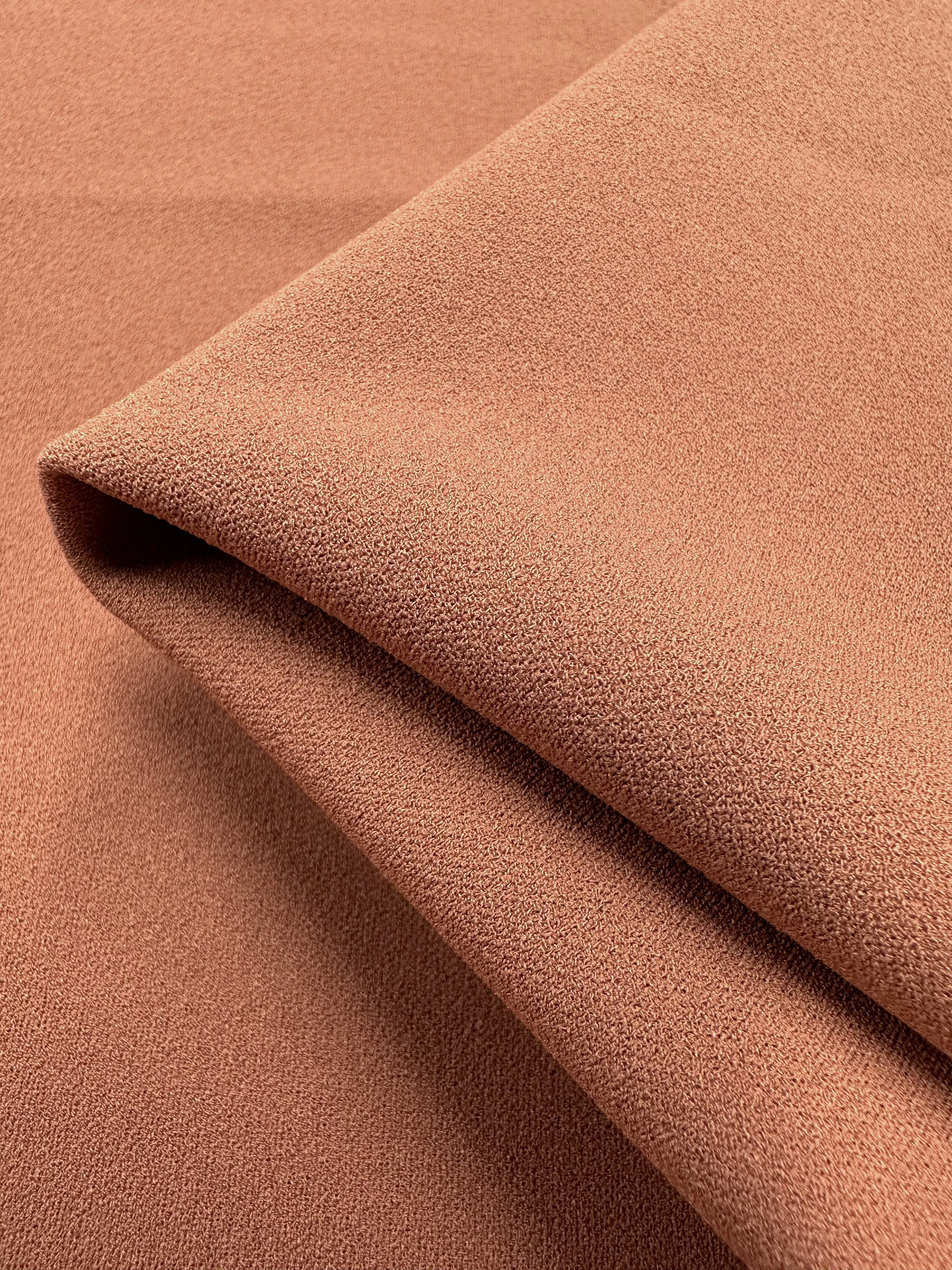 Plain Scuba Crepe - Amber brown - 150cm