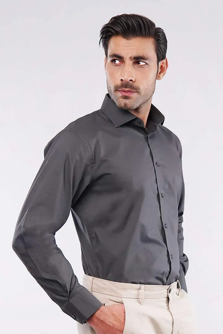 Plain Shirt - Charcoal Grey