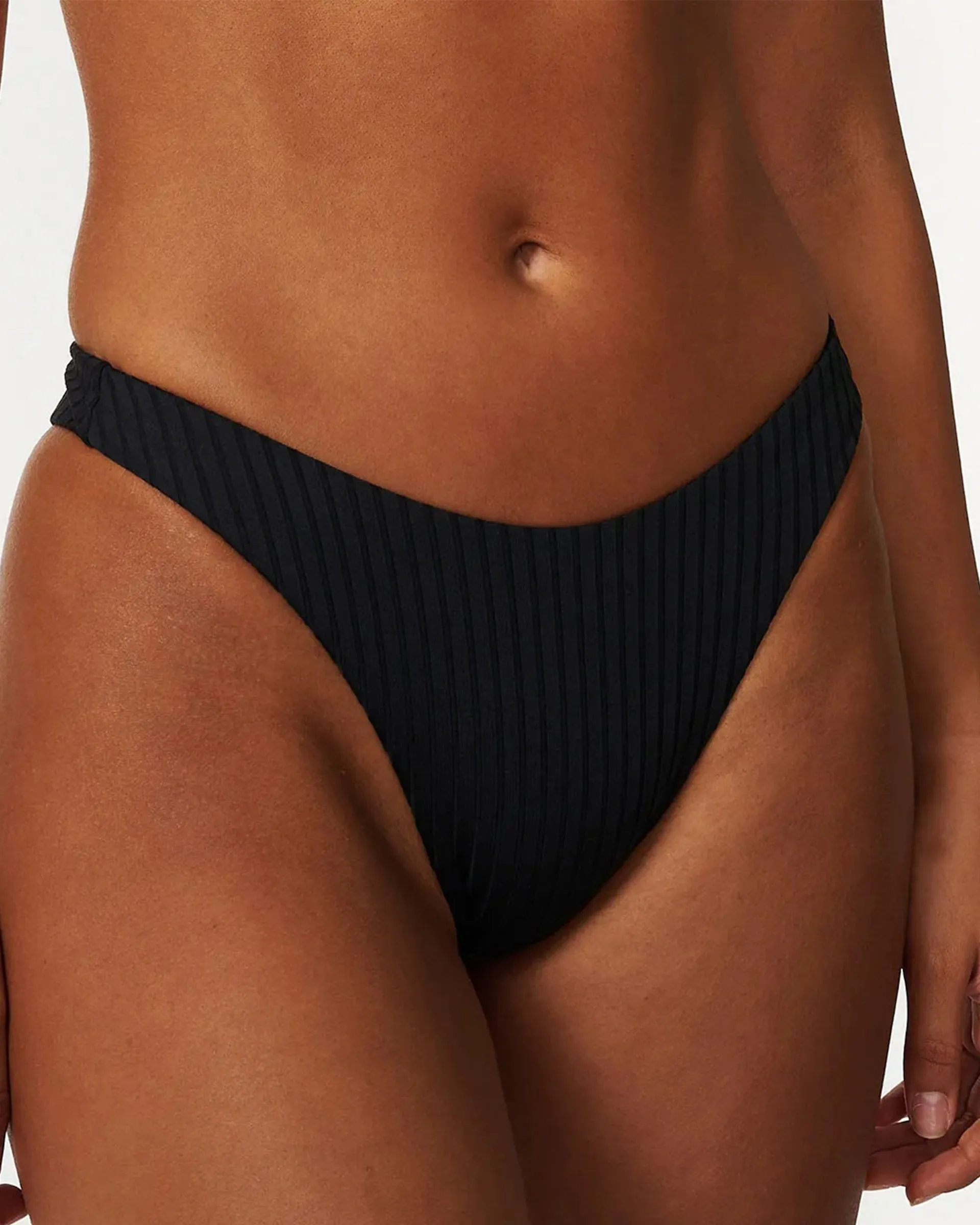 Premium Surf High Leg Skimpy Coverage Bikini Bottoms