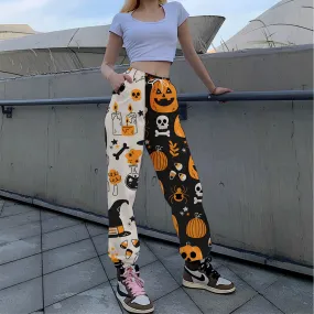 Printed Loose Tappered Sports Pants Fashion