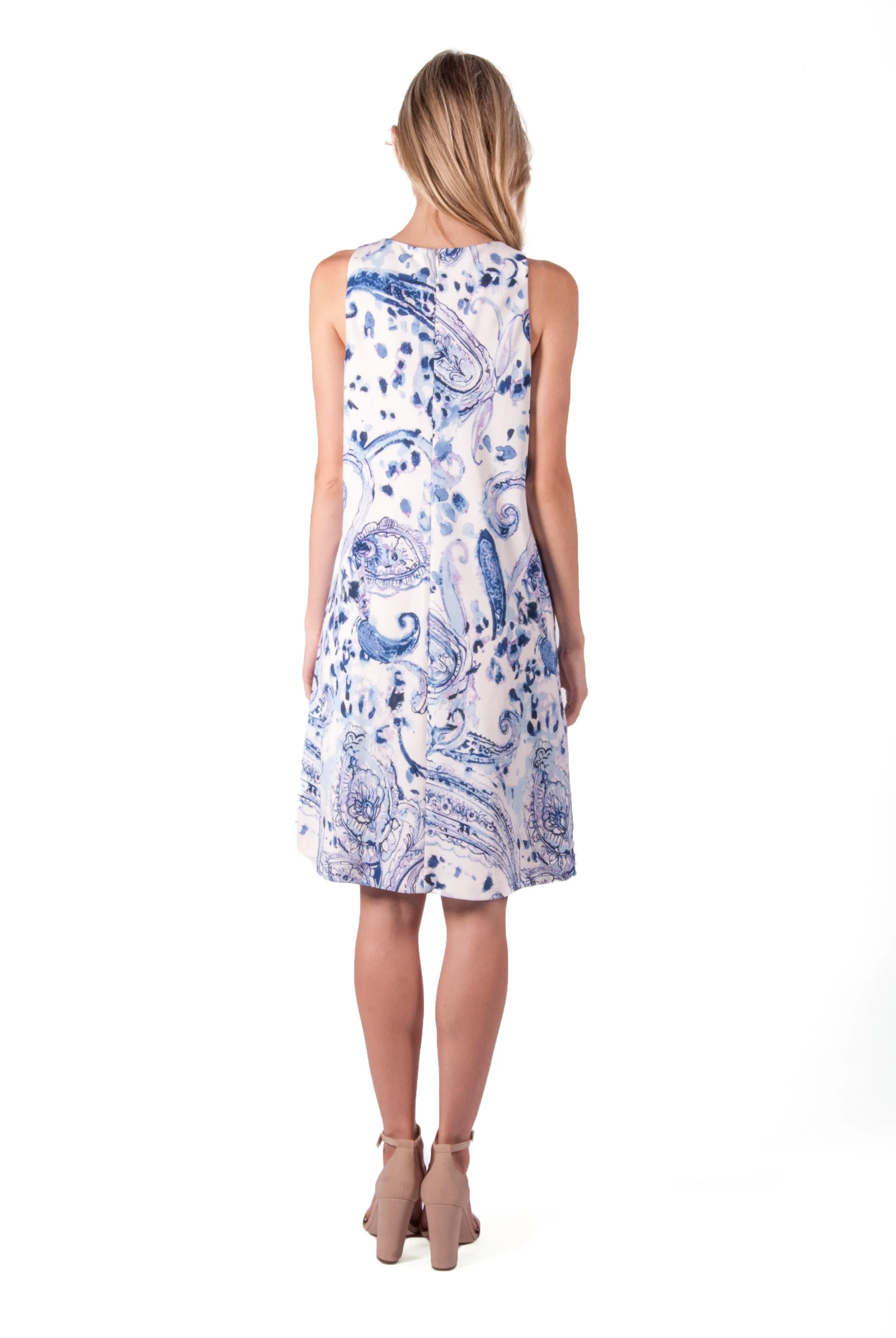 RALPH LAUREN-PAISLEY SHIFT DRESS