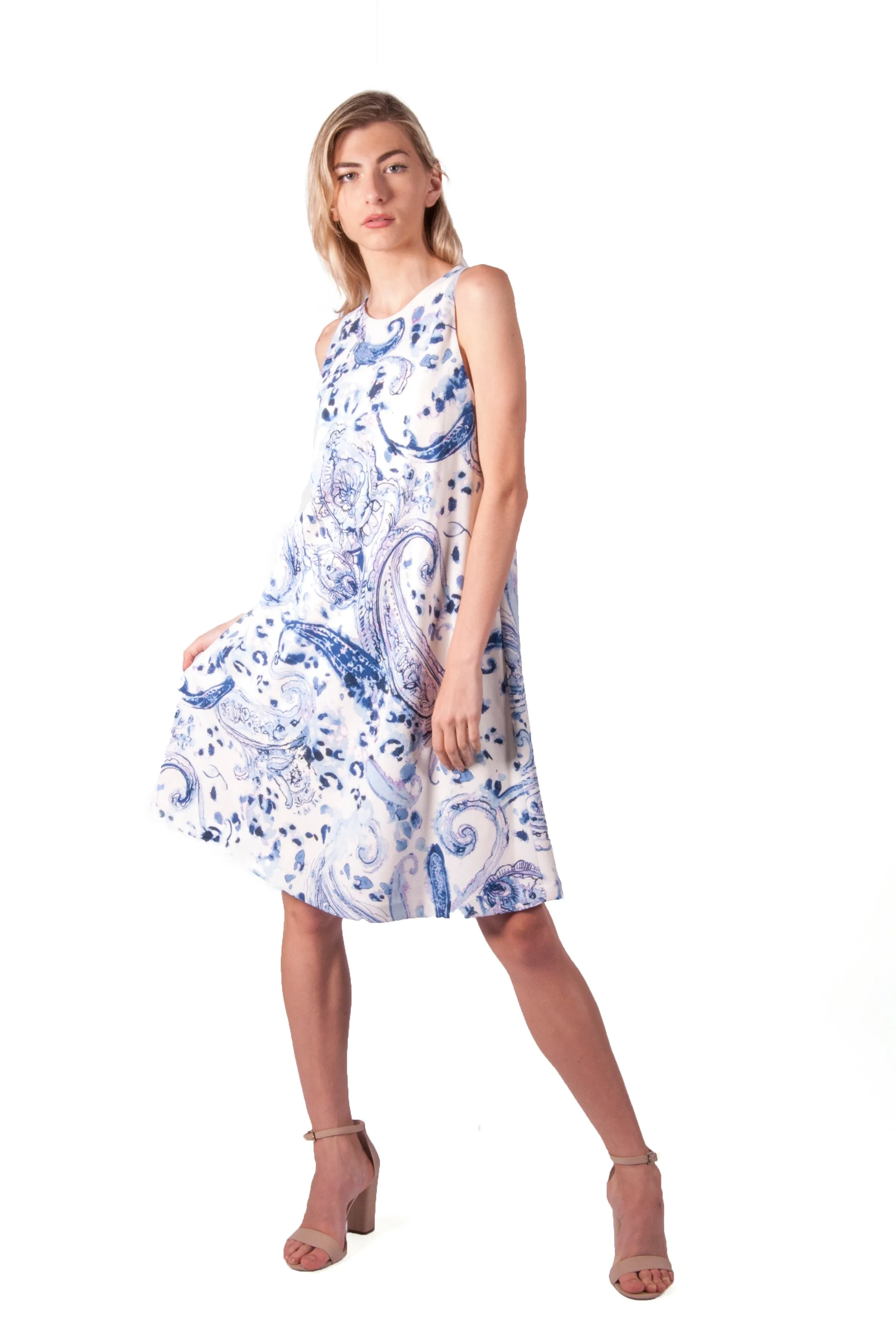 RALPH LAUREN-PAISLEY SHIFT DRESS