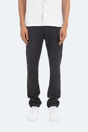 Relaxed Striped Pants - Black/White