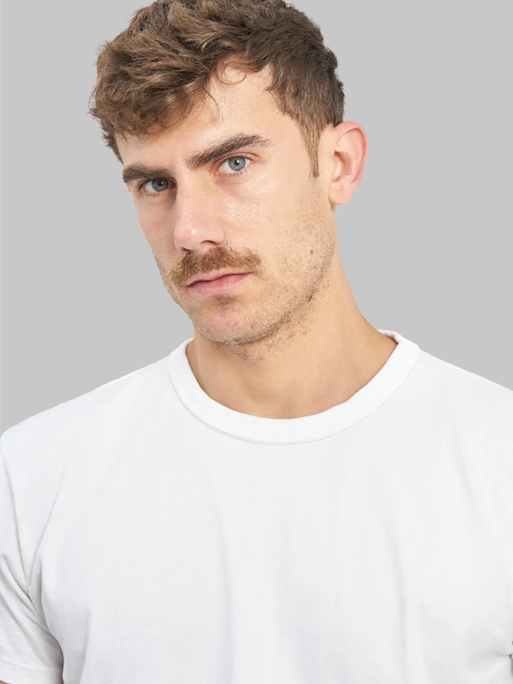 The Flat Head Loopwheeled Heavyweight Plain T-Shirt White