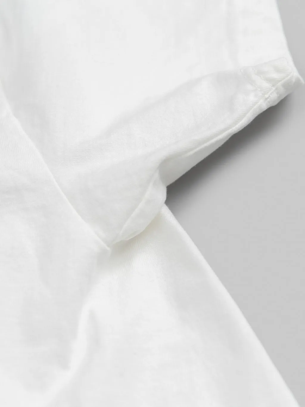 The Flat Head Loopwheeled Heavyweight Plain T-Shirt White