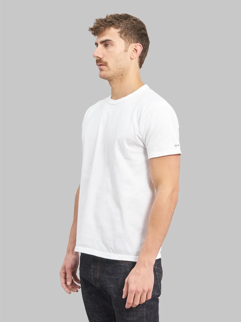 The Flat Head Loopwheeled Heavyweight Plain T-Shirt White