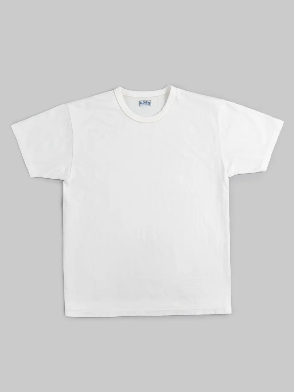 The Flat Head Loopwheeled Heavyweight Plain T-Shirt White