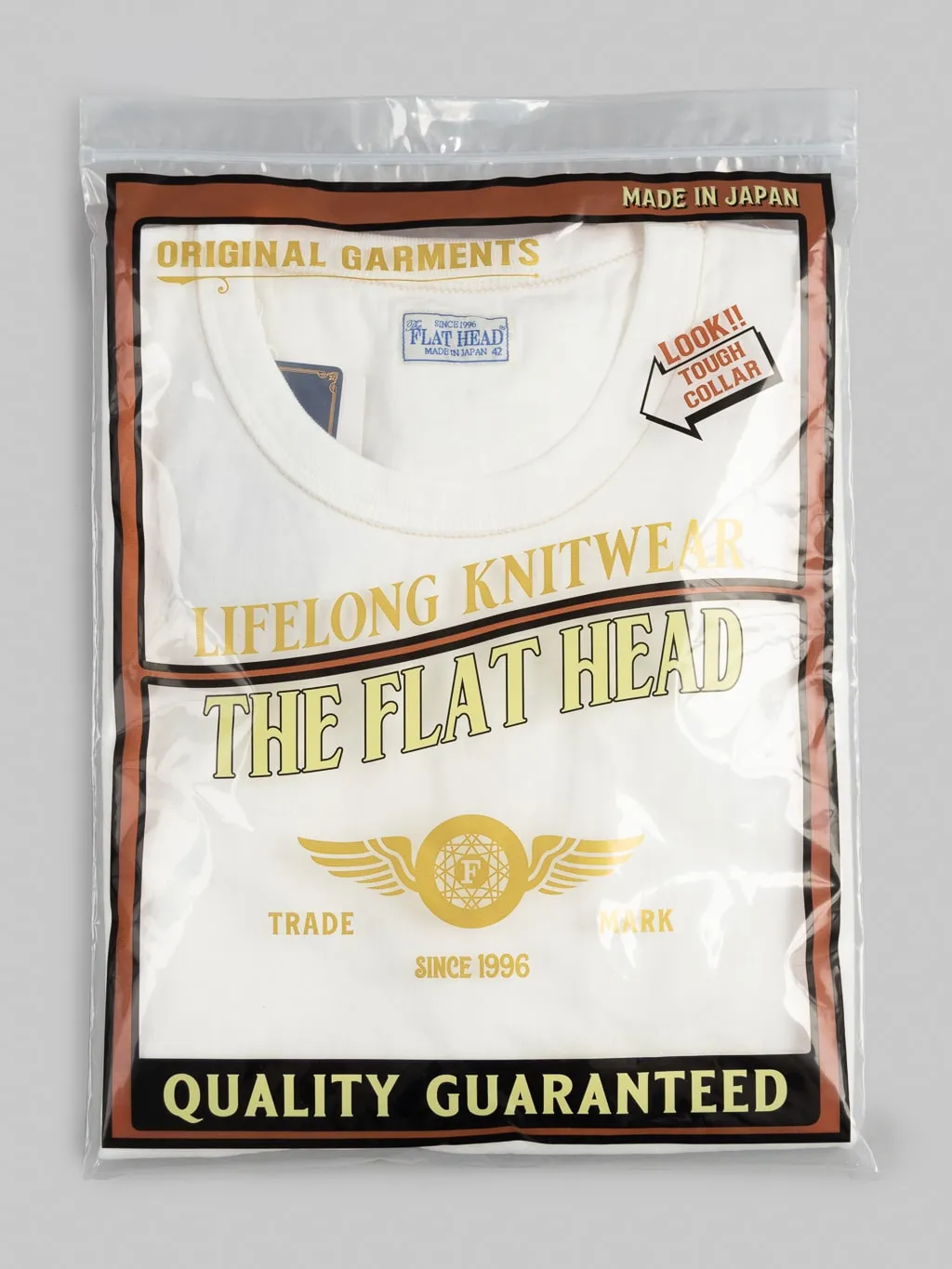 The Flat Head Loopwheeled Heavyweight Plain T-Shirt White