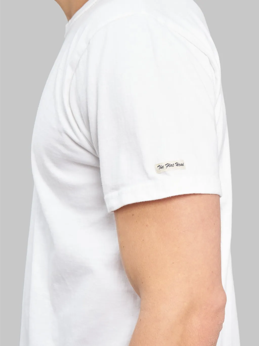 The Flat Head Loopwheeled Heavyweight Plain T-Shirt White