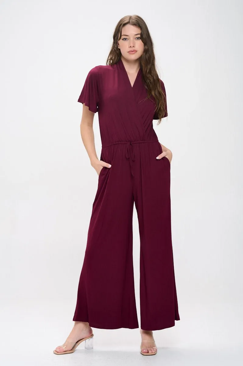 Tiffany Flutter Sleeve Knit Jumpsuit