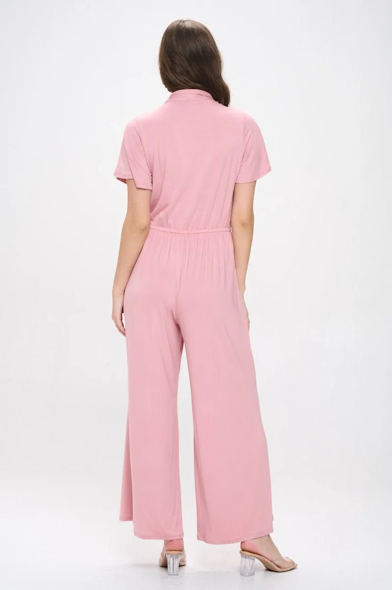 Tiffany Flutter Sleeve Knit Jumpsuit