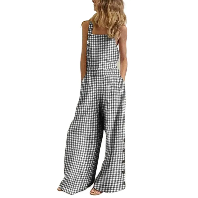 Vintage Sexy Ladies' Sleeveless Loose Jumpsuits