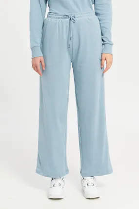 Women Blue Wide Wide Leg Pants