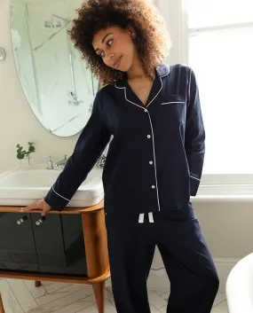 Womens Hotel Pyjamas Navy